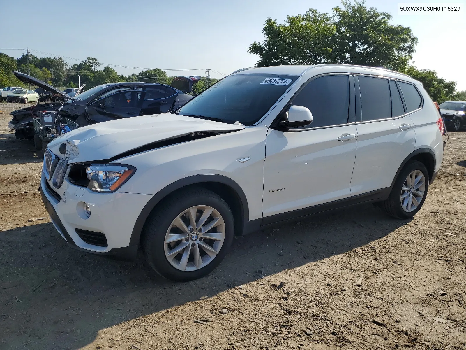 2017 BMW X3 xDrive28I VIN: 5UXWX9C30H0T16329 Lot: 68457354