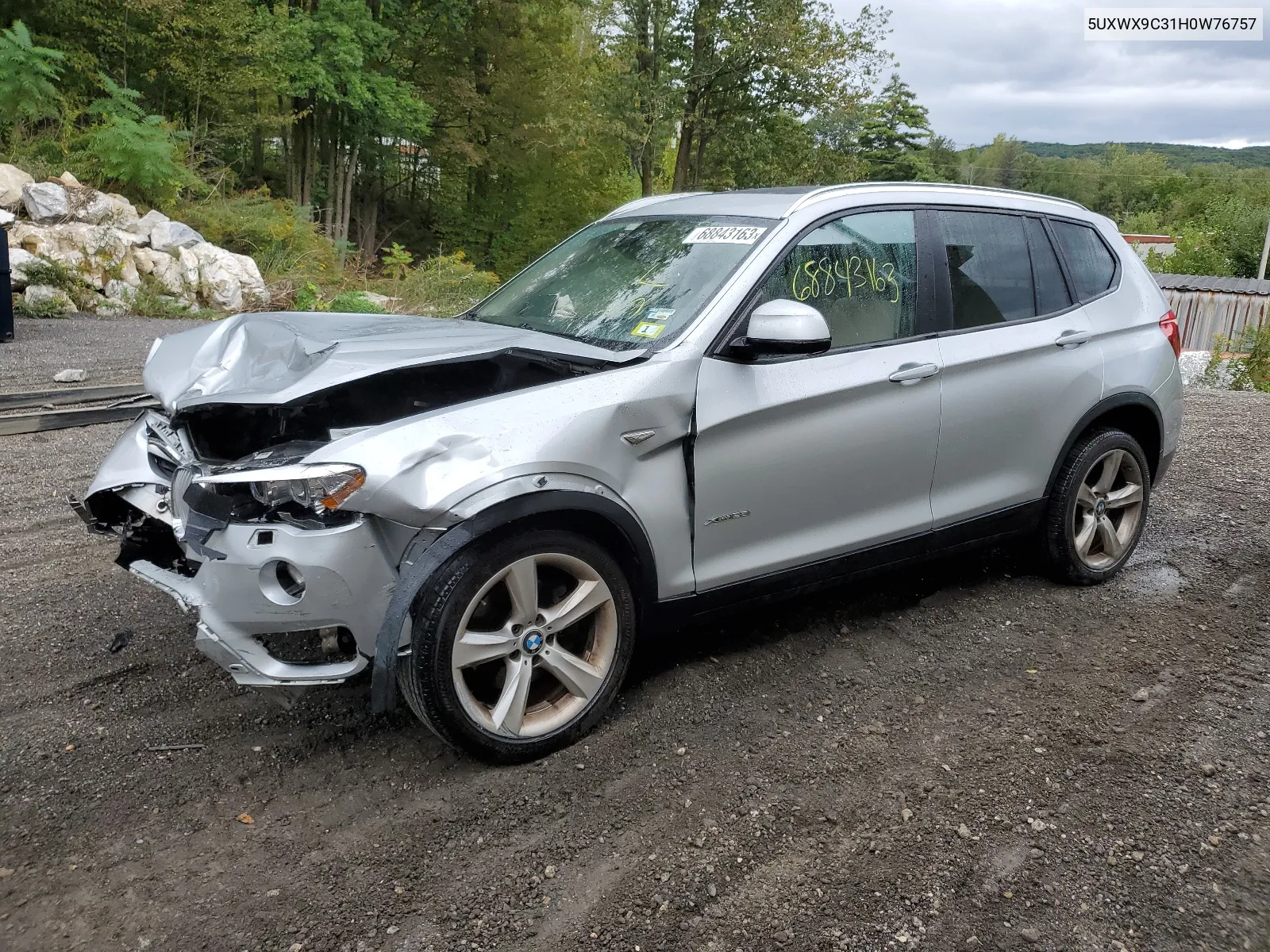 2017 BMW X3 xDrive28I VIN: 5UXWX9C31H0W76757 Lot: 68843163