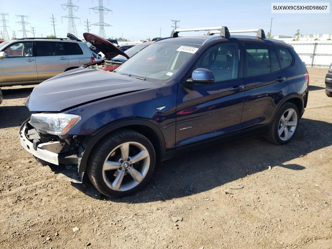 2017 BMW X3 xDrive28I VIN: 5UXWX9C5XH0D98607 Lot: 69830534