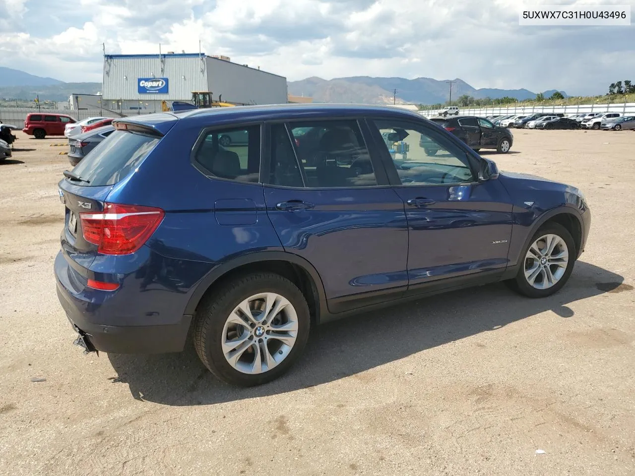 2017 BMW X3 xDrive35I VIN: 5UXWX7C31H0U43496 Lot: 70781614