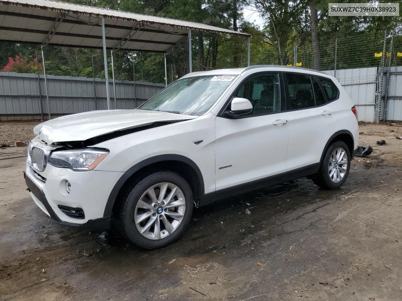 2017 BMW X3 Sdrive28I VIN: 5UXWZ7C39H0X38923 Lot: 71842814