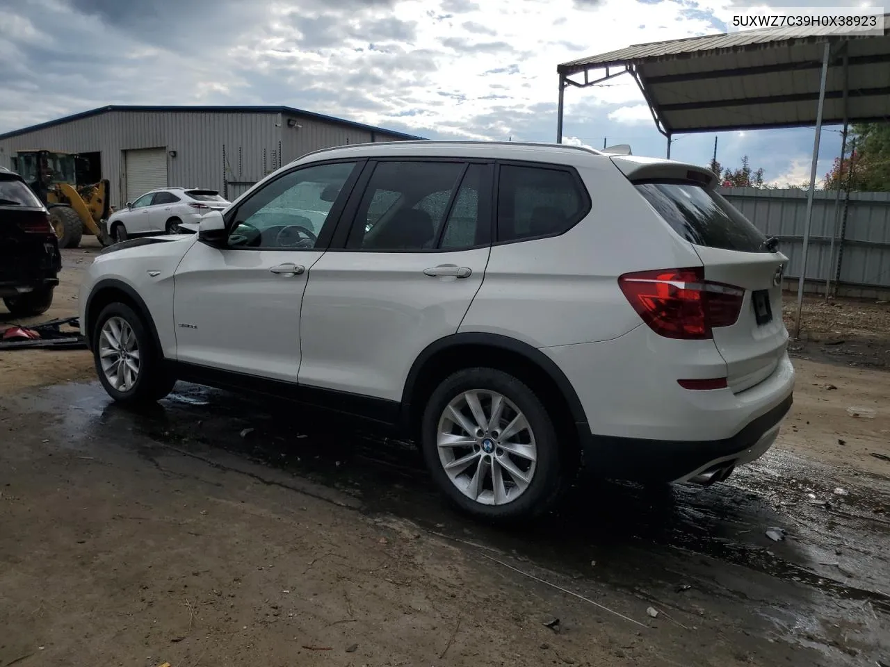 5UXWZ7C39H0X38923 2017 BMW X3 Sdrive28I