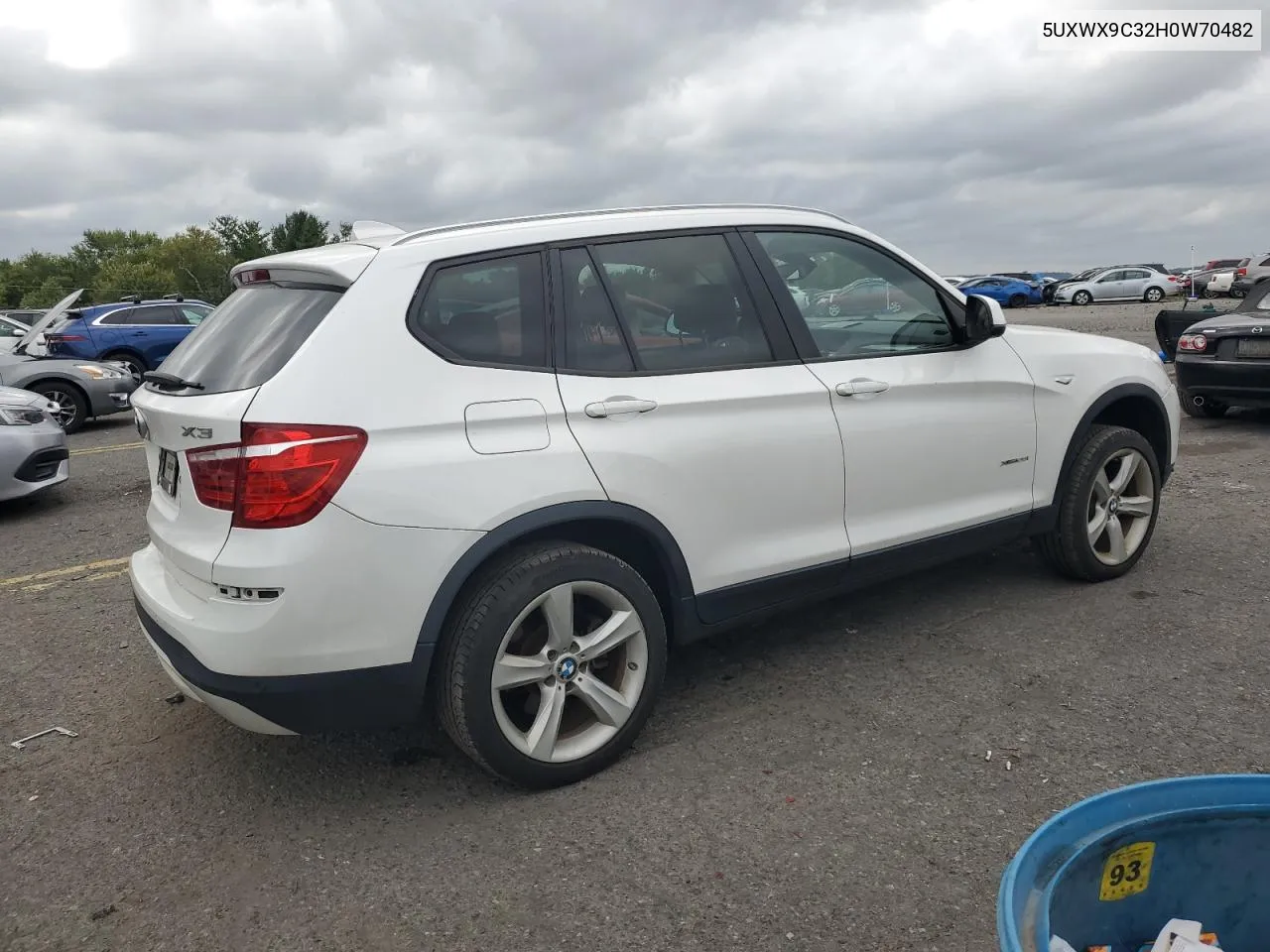 2017 BMW X3 xDrive28I VIN: 5UXWX9C32H0W70482 Lot: 71974894