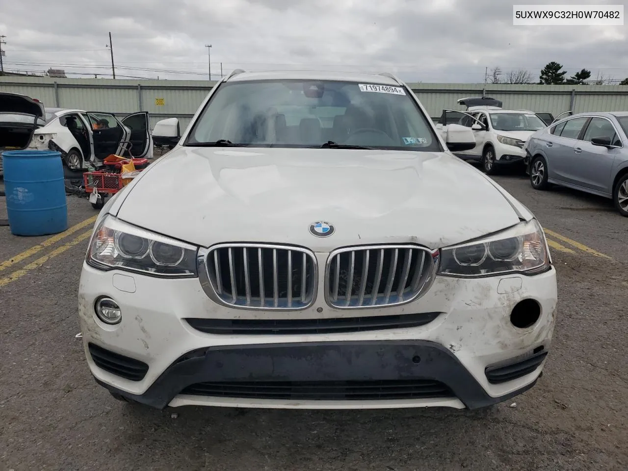 2017 BMW X3 xDrive28I VIN: 5UXWX9C32H0W70482 Lot: 71974894