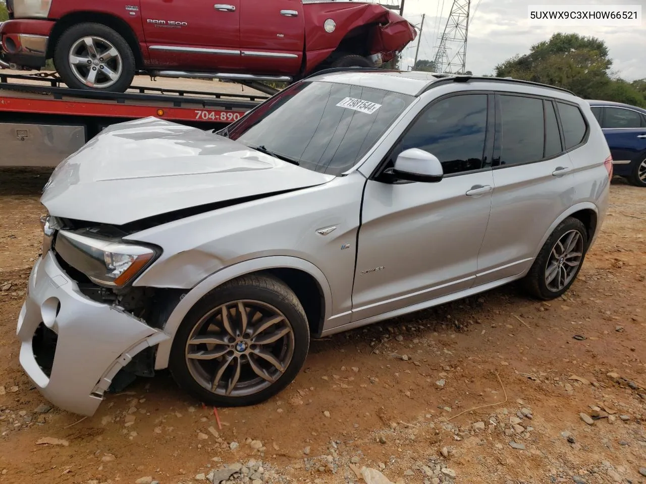 2017 BMW X3 xDrive28I VIN: 5UXWX9C3XH0W66521 Lot: 71981544