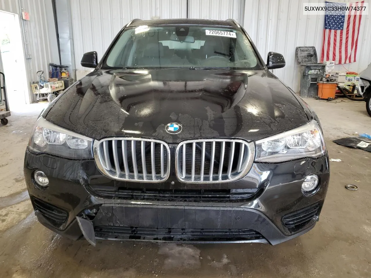 2017 BMW X3 xDrive28I VIN: 5UXWX9C33H0W74377 Lot: 72065774