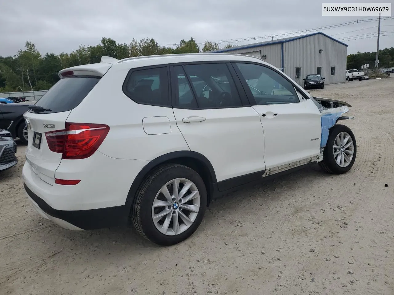 2017 BMW X3 xDrive28I VIN: 5UXWX9C31H0W69629 Lot: 72559134