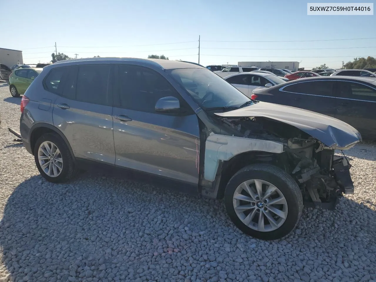 2017 BMW X3 Sdrive28I VIN: 5UXWZ7C59H0T44016 Lot: 72945184