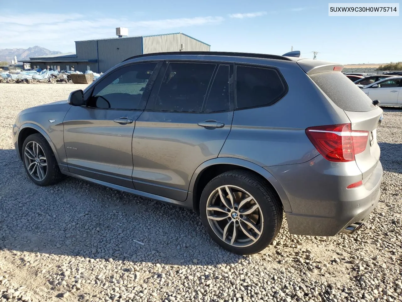 2017 BMW X3 xDrive28I VIN: 5UXWX9C30H0W75714 Lot: 75121584