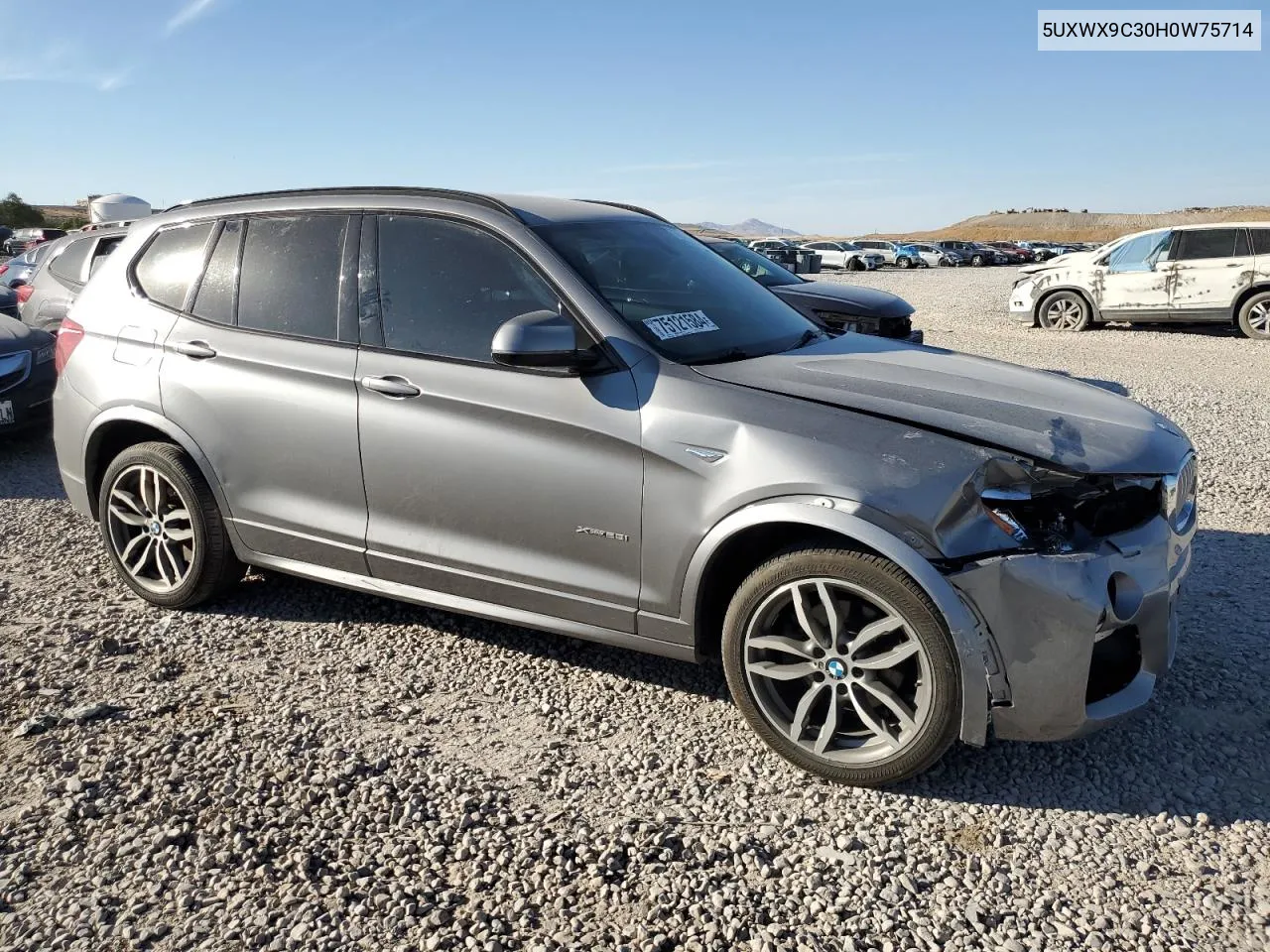 2017 BMW X3 xDrive28I VIN: 5UXWX9C30H0W75714 Lot: 75121584