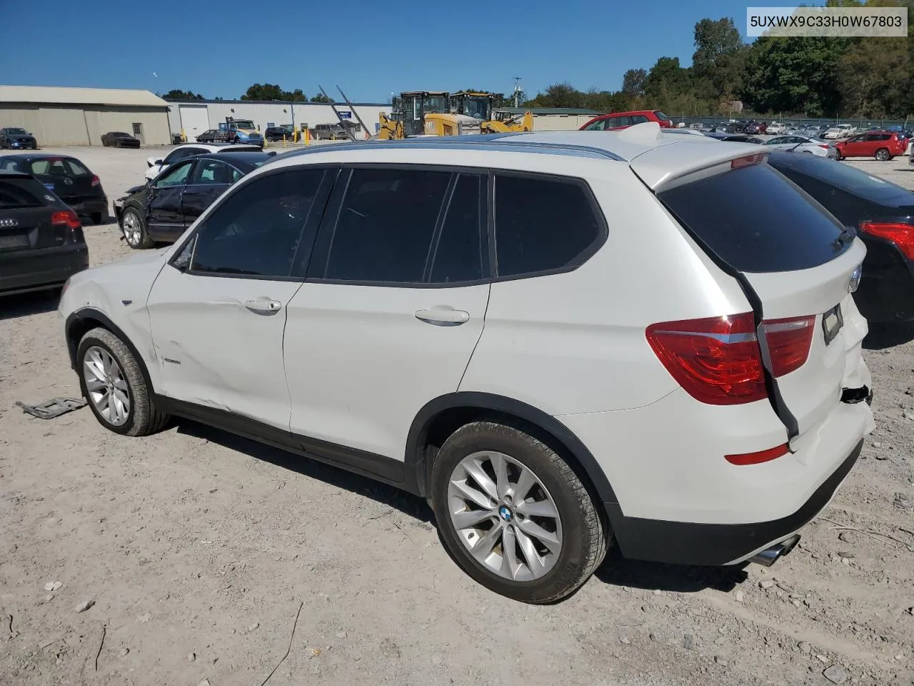 2017 BMW X3 xDrive28I VIN: 5UXWX9C33H0W67803 Lot: 75982044