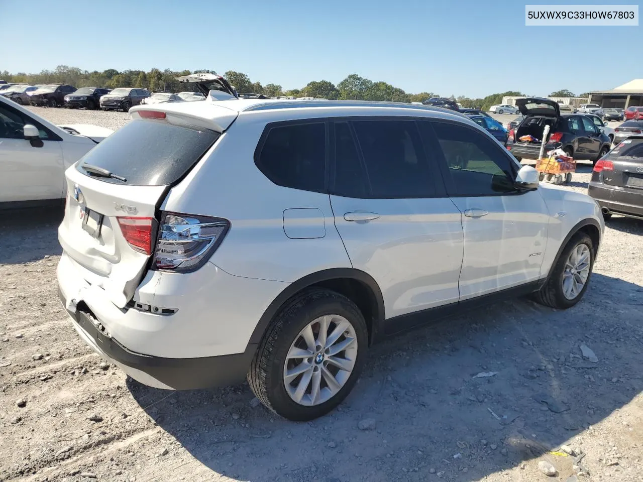 2017 BMW X3 xDrive28I VIN: 5UXWX9C33H0W67803 Lot: 75982044