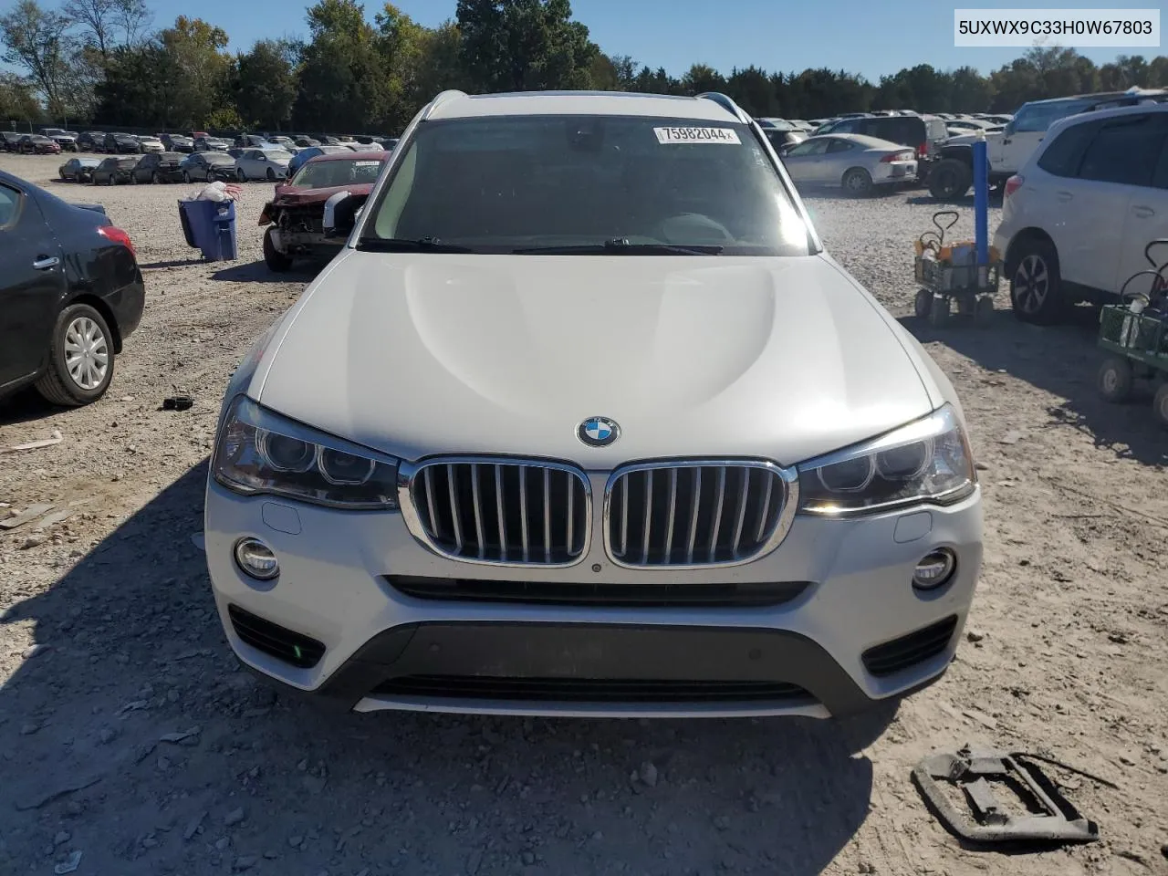 2017 BMW X3 xDrive28I VIN: 5UXWX9C33H0W67803 Lot: 75982044