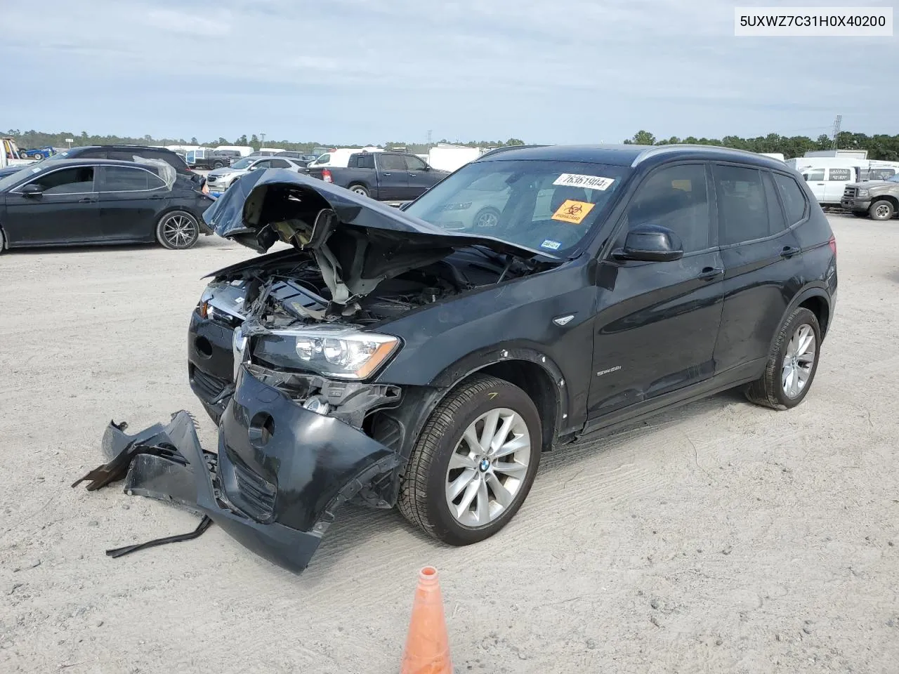 2017 BMW X3 Sdrive28I VIN: 5UXWZ7C31H0X40200 Lot: 76361904