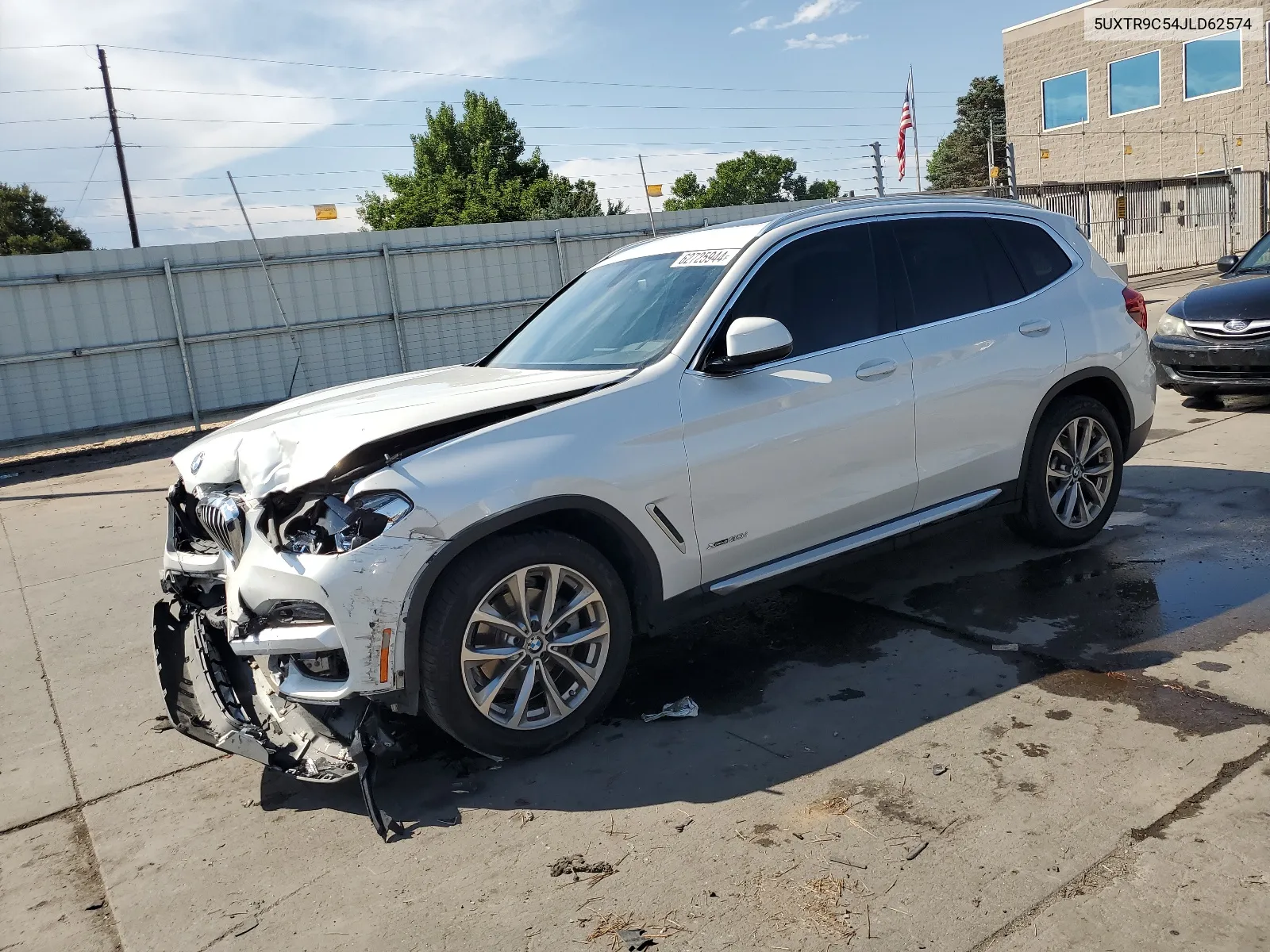 2018 BMW X3 xDrive30I VIN: 5UXTR9C54JLD62574 Lot: 62725944