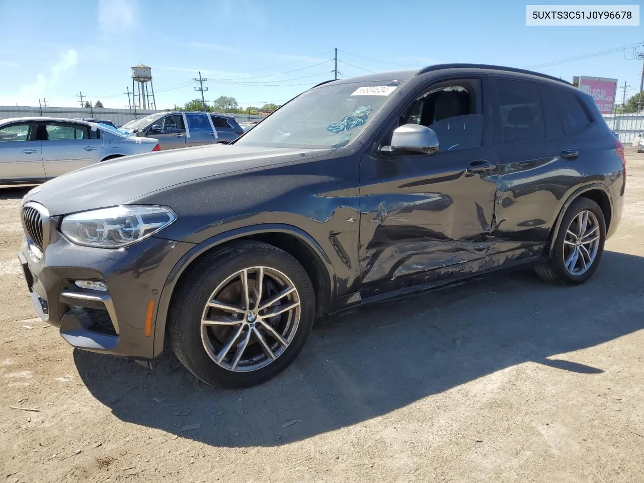 2018 BMW X3 xDrivem40I VIN: 5UXTS3C51J0Y96678 Lot: 69804634