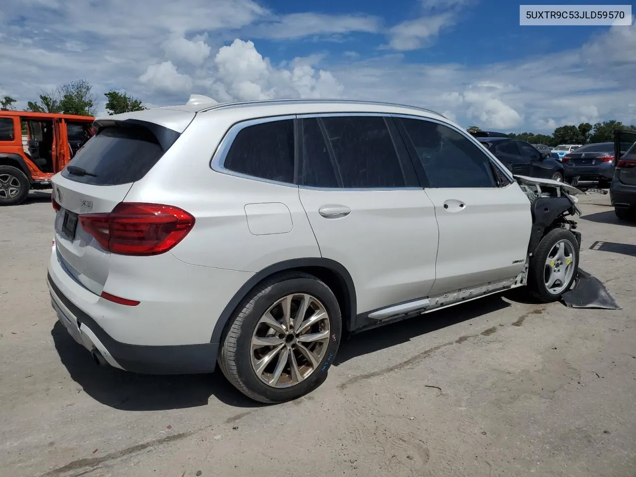 2018 BMW X3 xDrive30I VIN: 5UXTR9C53JLD59570 Lot: 71274234