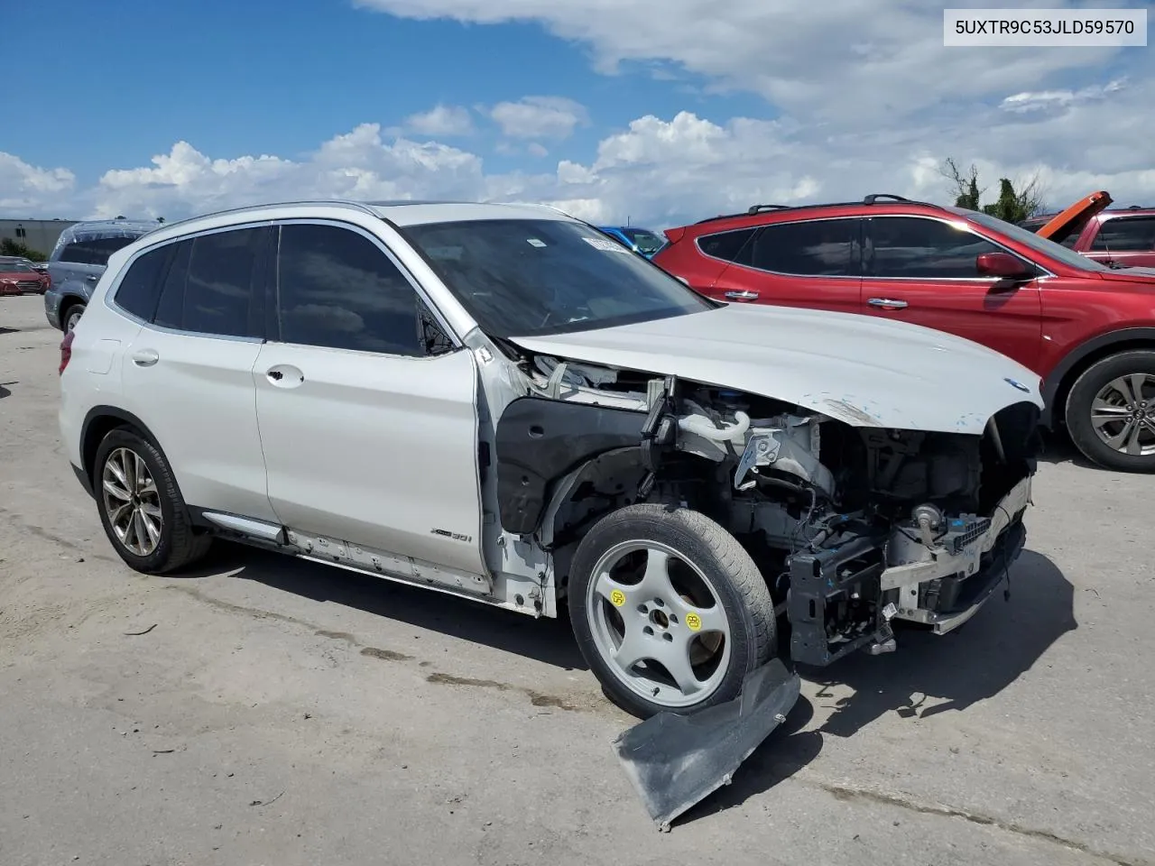 2018 BMW X3 xDrive30I VIN: 5UXTR9C53JLD59570 Lot: 71274234