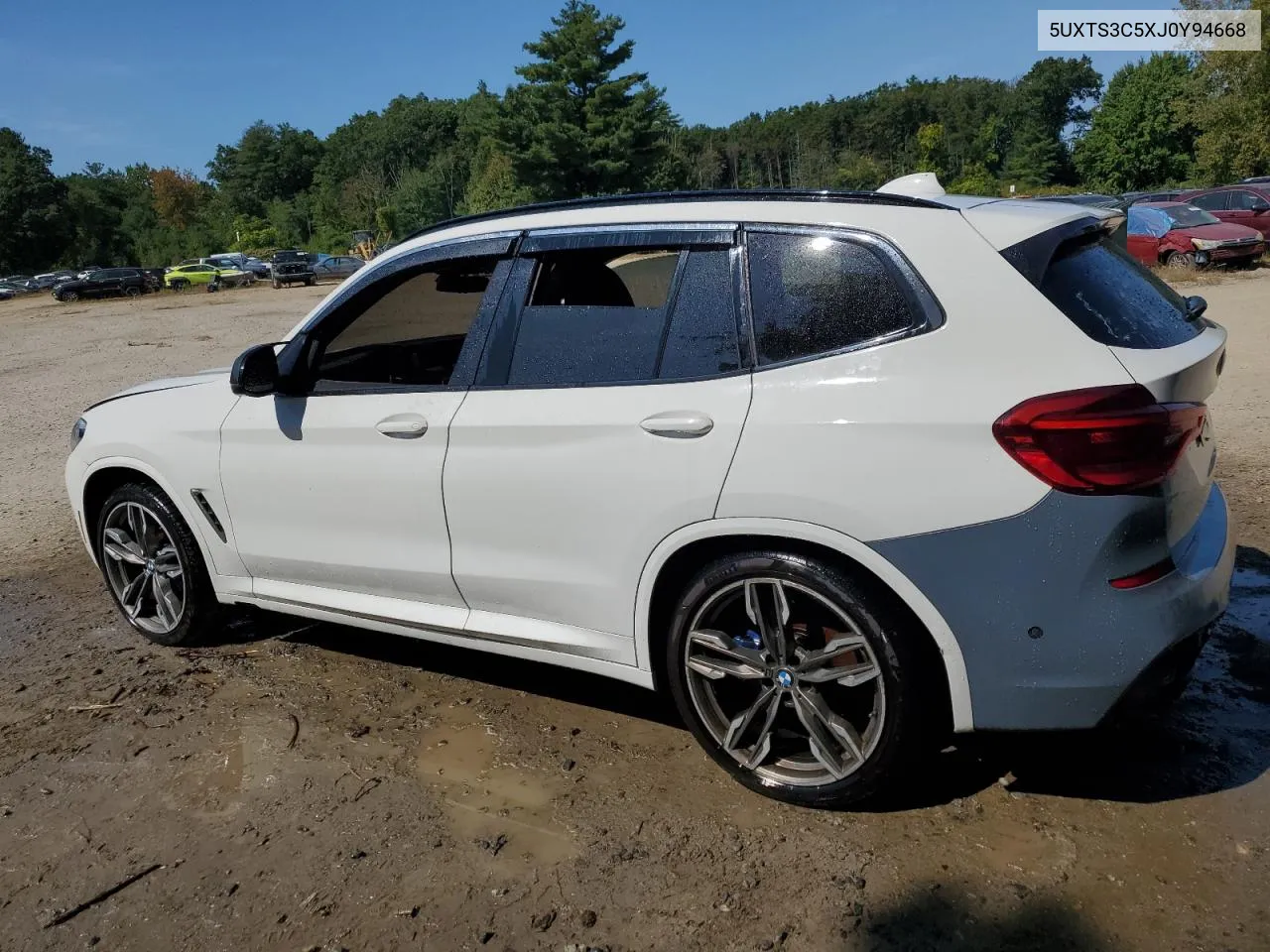 5UXTS3C5XJ0Y94668 2018 BMW X3 xDrivem40I