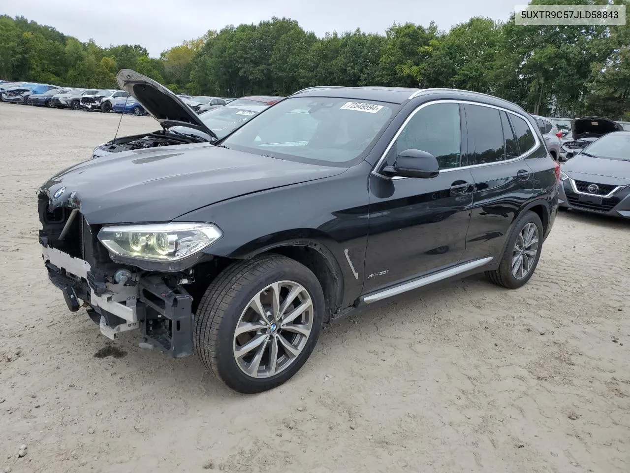 2018 BMW X3 xDrive30I VIN: 5UXTR9C57JLD58843 Lot: 72549594