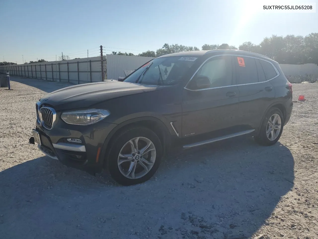 2018 BMW X3 xDrive30I VIN: 5UXTR9C55JLD65208 Lot: 72627994