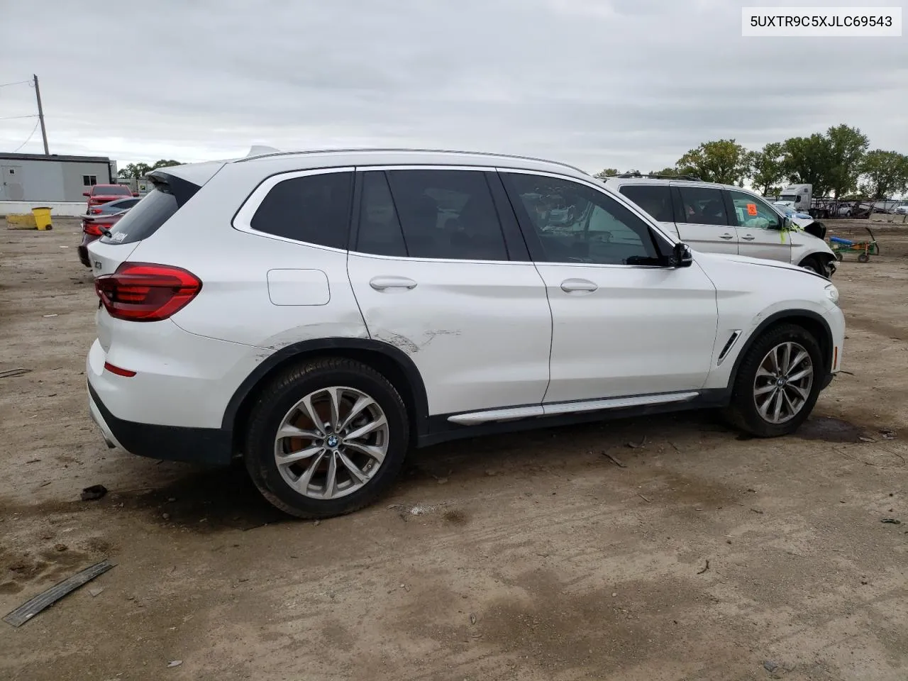 2018 BMW X3 xDrive30I VIN: 5UXTR9C5XJLC69543 Lot: 72682914