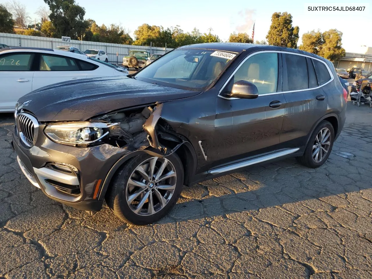 2018 BMW X3 xDrive30I VIN: 5UXTR9C54JLD68407 Lot: 73364604