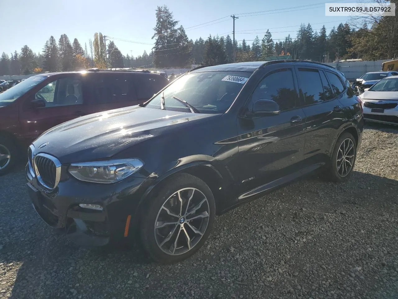 2018 BMW X3 xDrive30I VIN: 5UXTR9C59JLD57922 Lot: 79390664