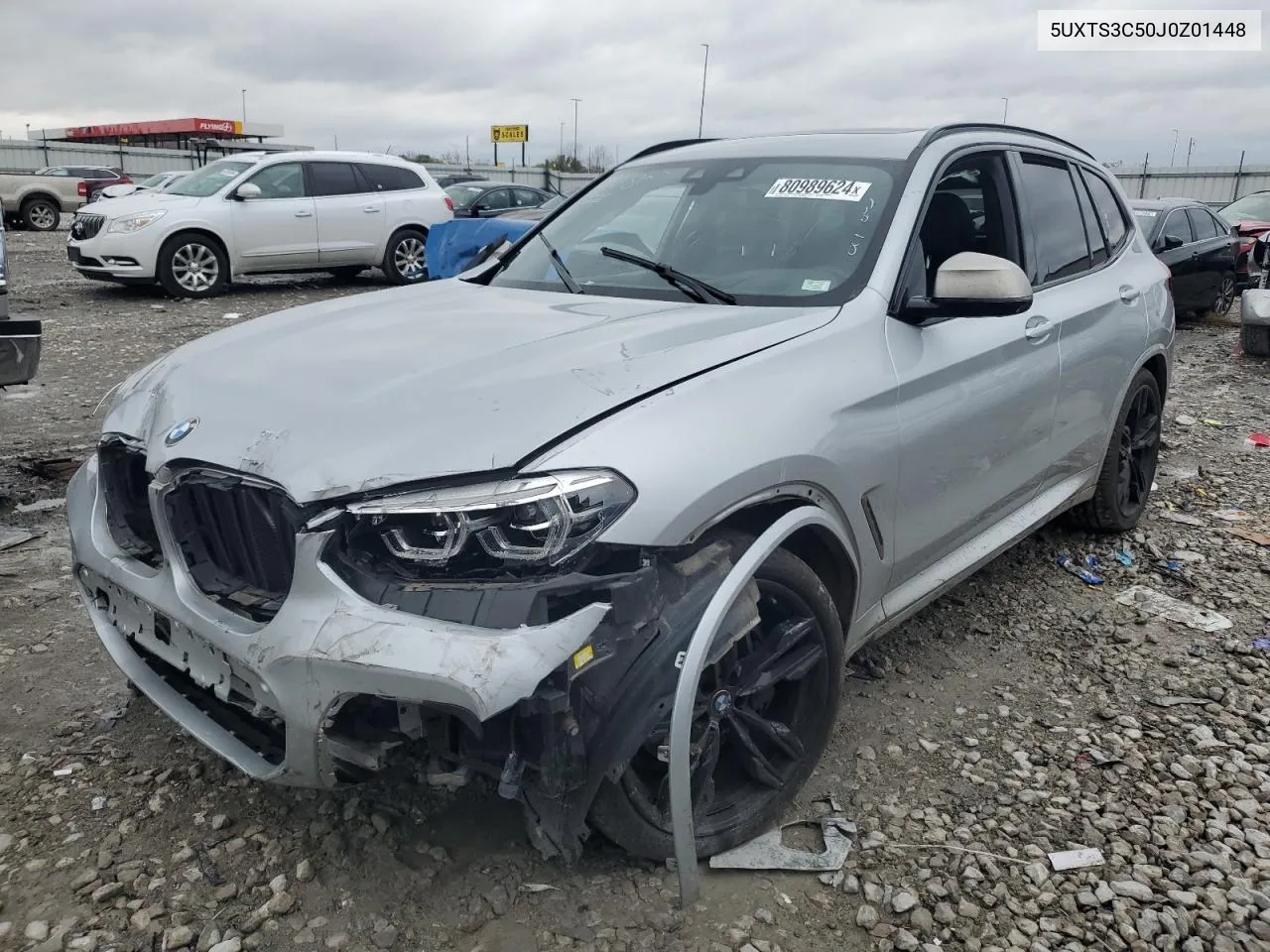 2018 BMW X3 xDrivem40I VIN: 5UXTS3C50J0Z01448 Lot: 80989624