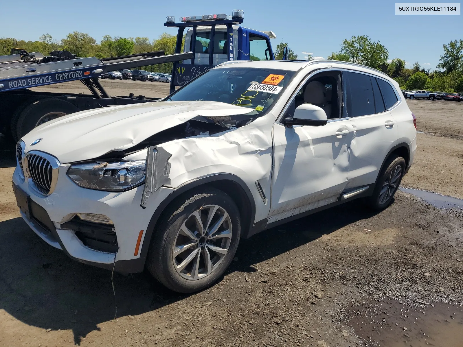 2019 BMW X3 xDrive30I VIN: 5UXTR9C55KLE11184 Lot: 53050504