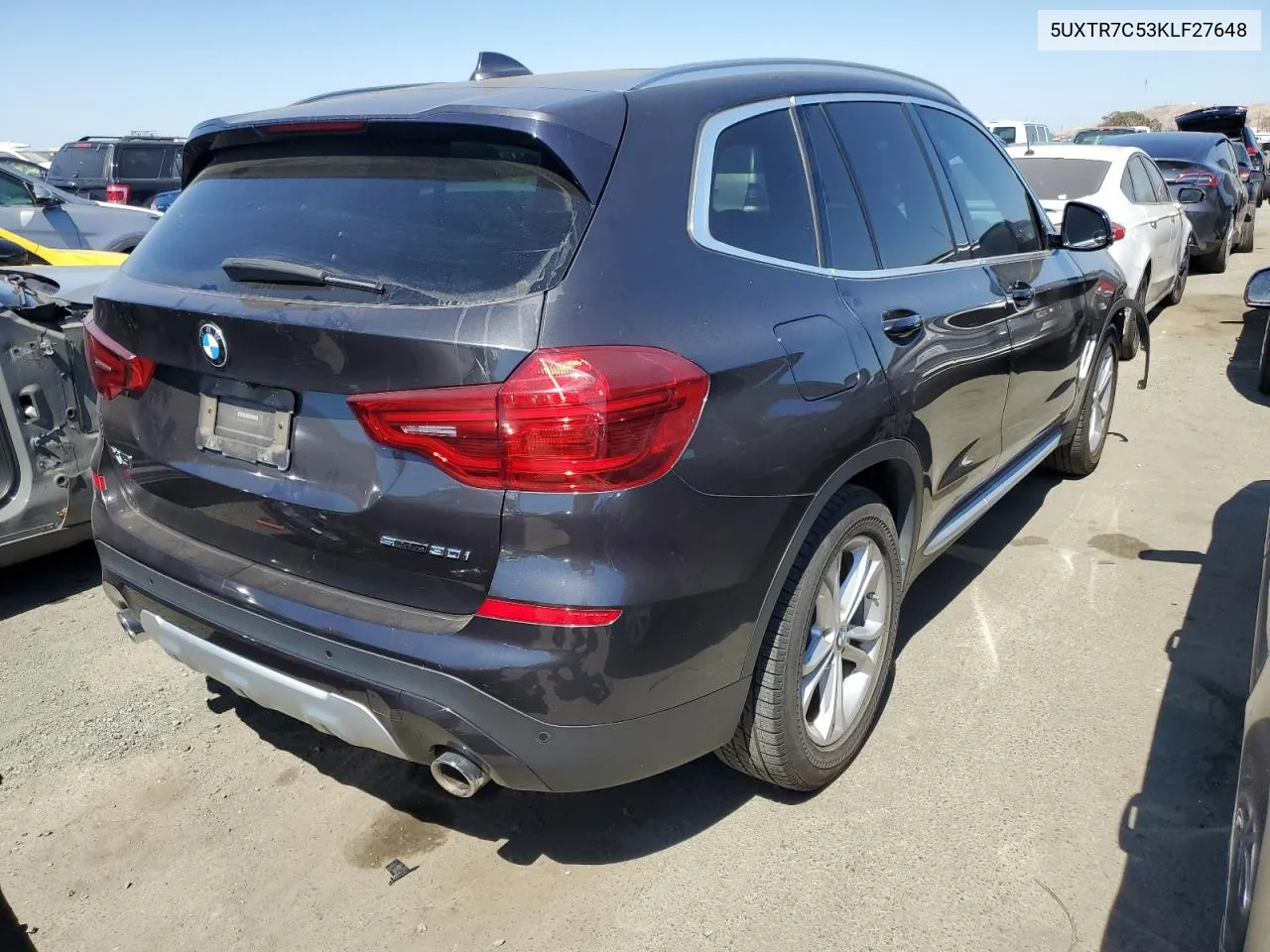 2019 BMW X3 Sdrive30I VIN: 5UXTR7C53KLF27648 Lot: 61450124