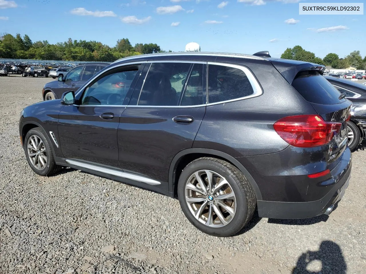 2019 BMW X3 xDrive30I VIN: 5UXTR9C59KLD92302 Lot: 70022034