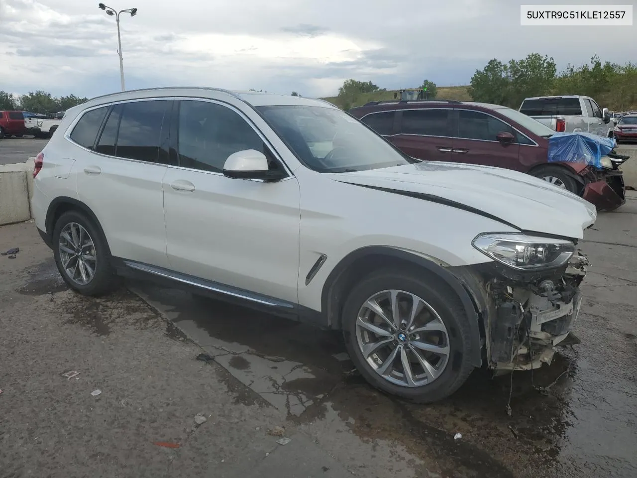 2019 BMW X3 xDrive30I VIN: 5UXTR9C51KLE12557 Lot: 71103534