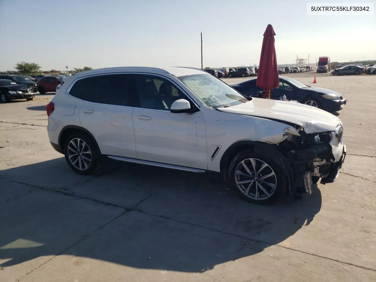 2019 BMW X3 Sdrive30I VIN: 5UXTR7C55KLF30342 Lot: 71207054