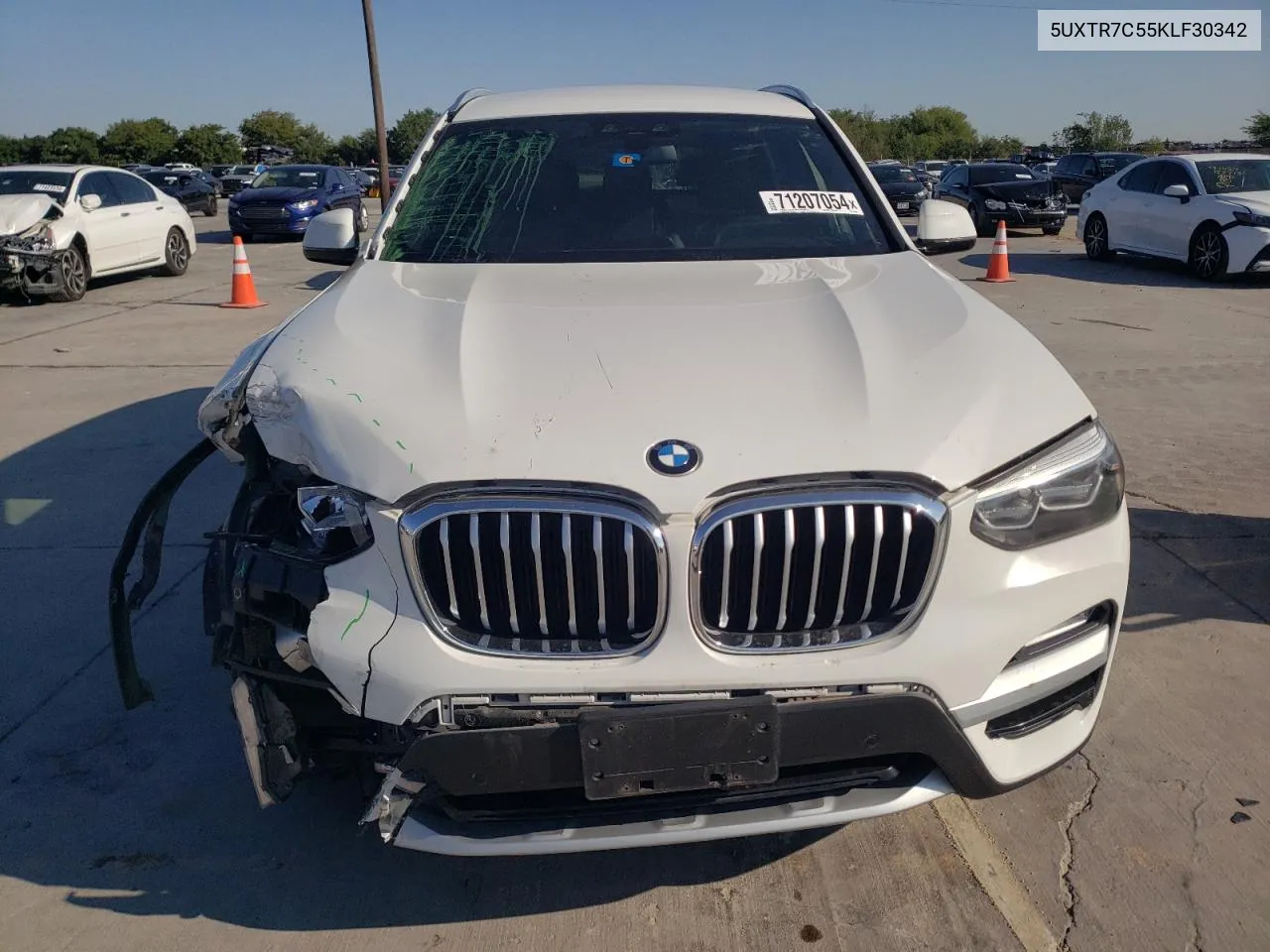 2019 BMW X3 Sdrive30I VIN: 5UXTR7C55KLF30342 Lot: 71207054