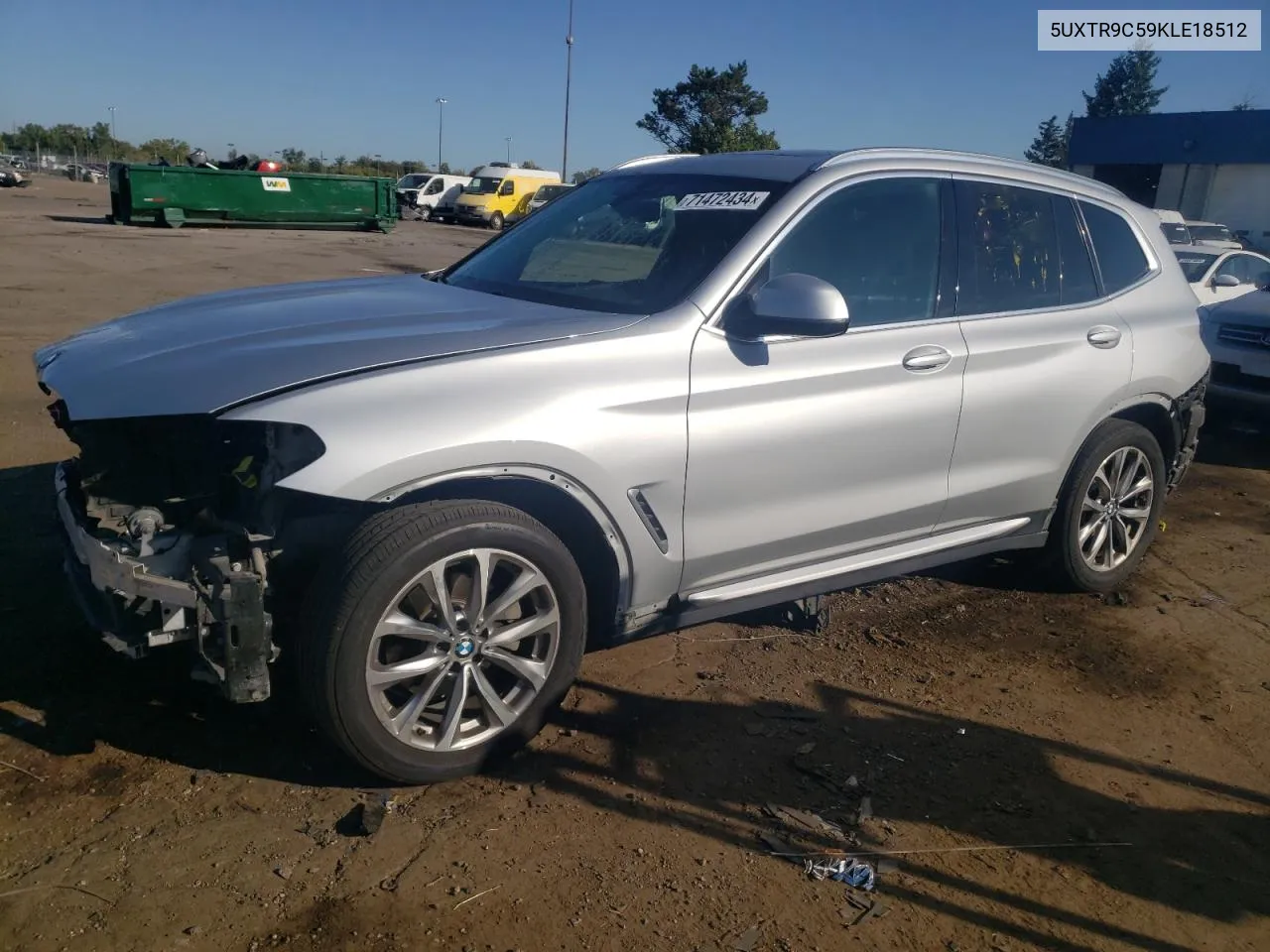 2019 BMW X3 xDrive30I VIN: 5UXTR9C59KLE18512 Lot: 71472434