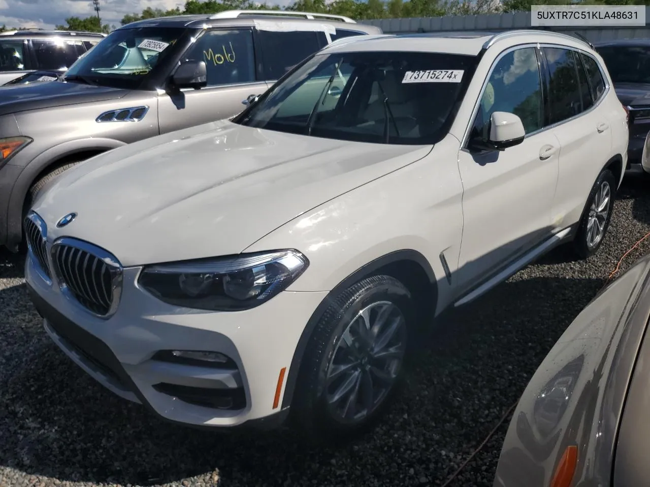 2019 BMW X3 Sdrive30I VIN: 5UXTR7C51KLA48631 Lot: 73715274