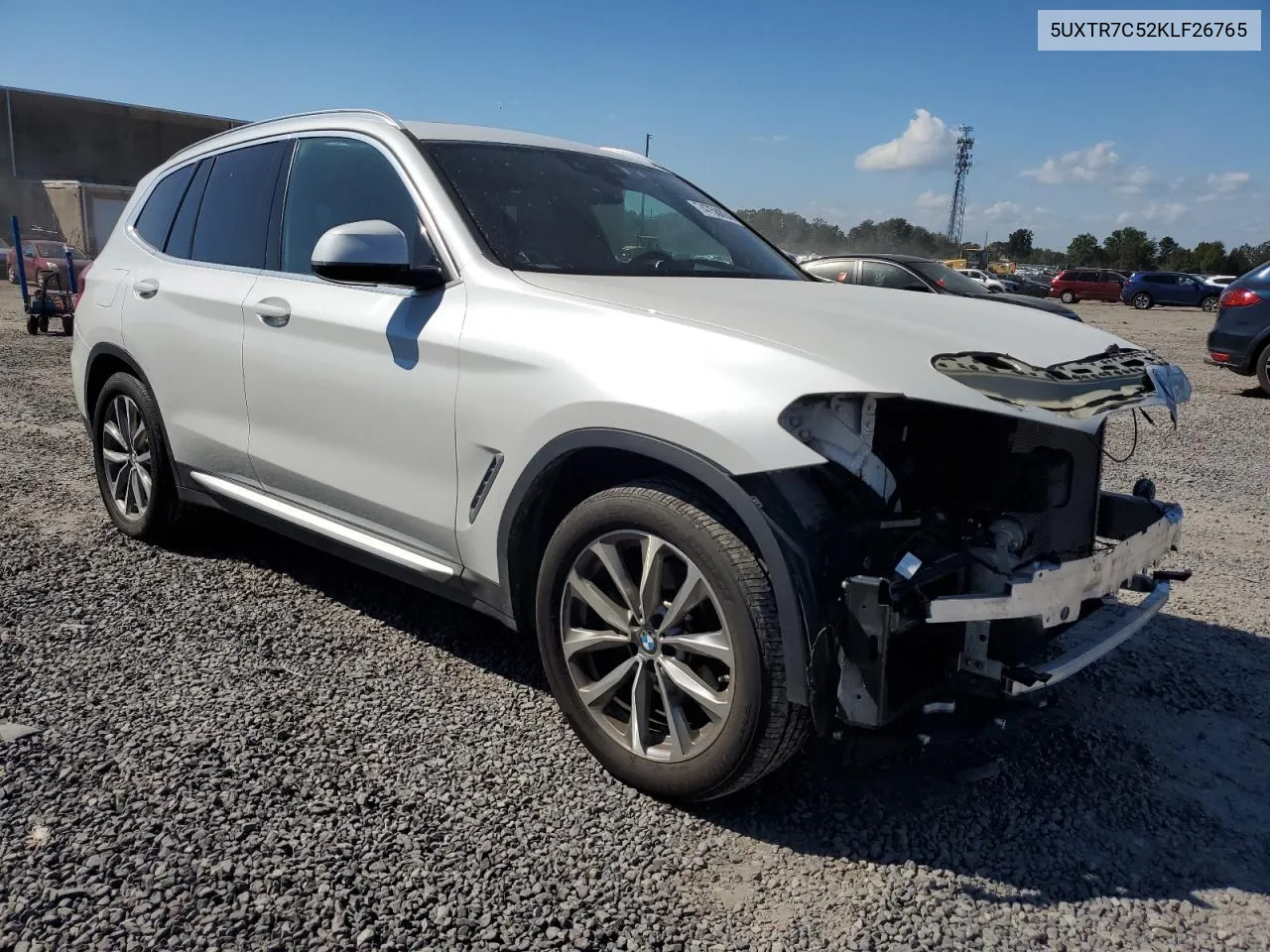 5UXTR7C52KLF26765 2019 BMW X3 Sdrive30I