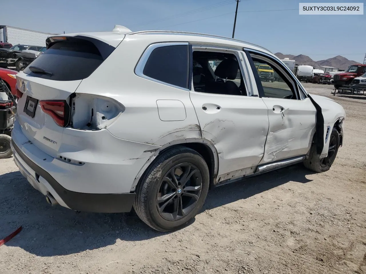 2020 BMW X3 Sdrive30I VIN: 5UXTY3C03L9C24092 Lot: 65375124