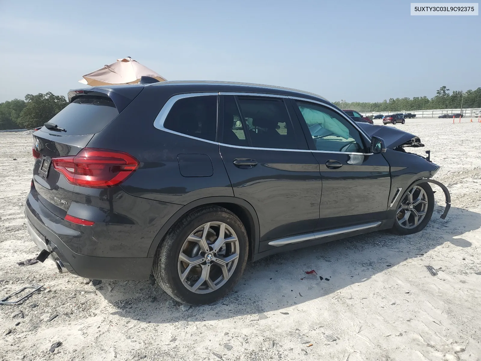 2020 BMW X3 Sdrive30I VIN: 5UXTY3C03L9C92375 Lot: 65678274