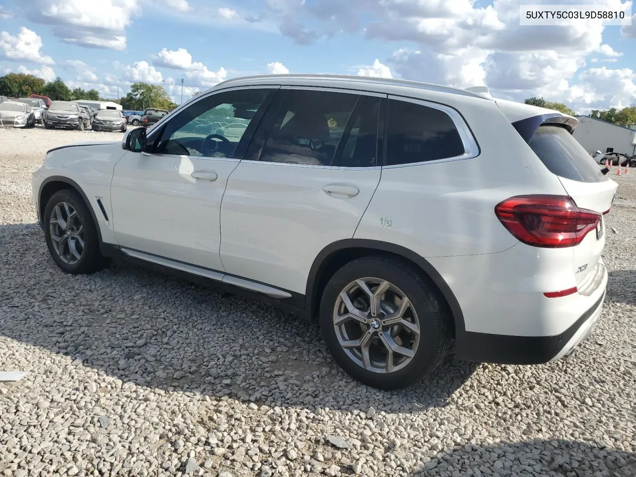 2020 BMW X3 xDrive30I VIN: 5UXTY5C03L9D58810 Lot: 72087914