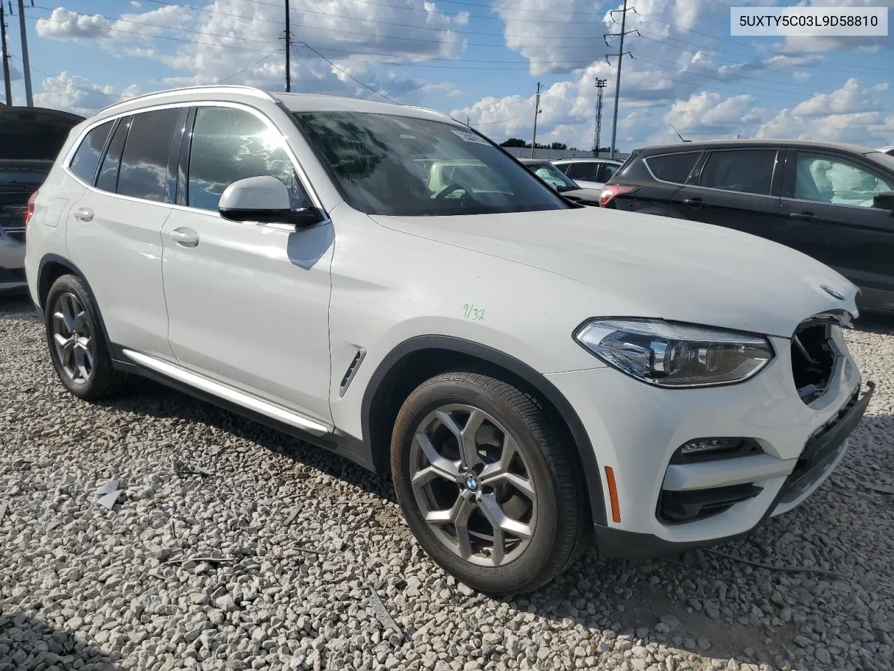 2020 BMW X3 xDrive30I VIN: 5UXTY5C03L9D58810 Lot: 72087914