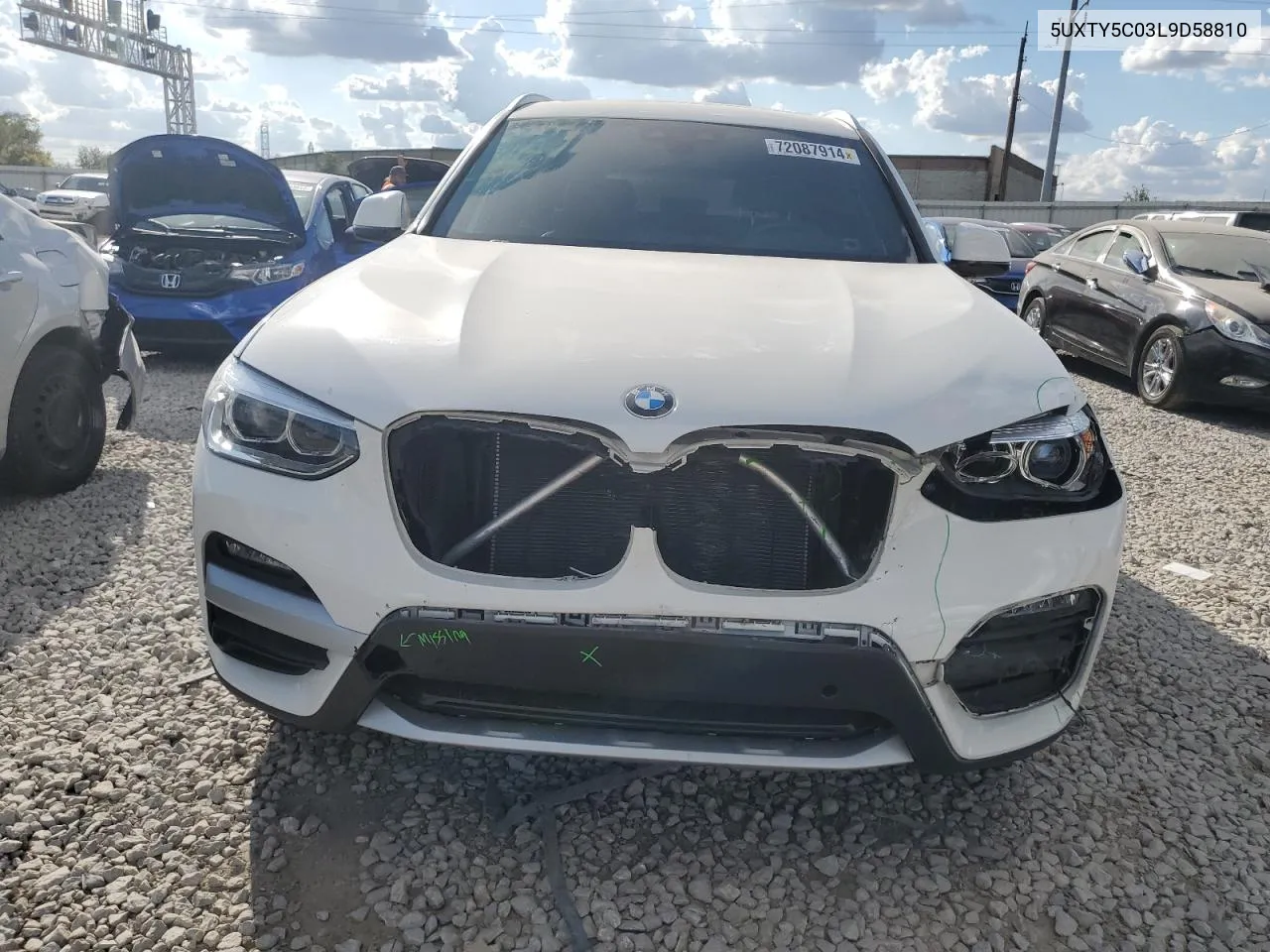 2020 BMW X3 xDrive30I VIN: 5UXTY5C03L9D58810 Lot: 72087914