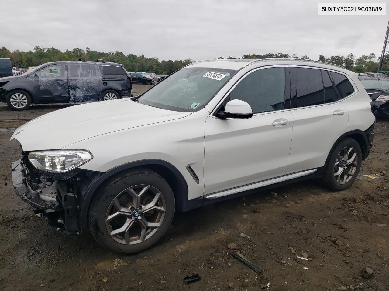 2020 BMW X3 xDrive30I VIN: 5UXTY5C02L9C03889 Lot: 73378374