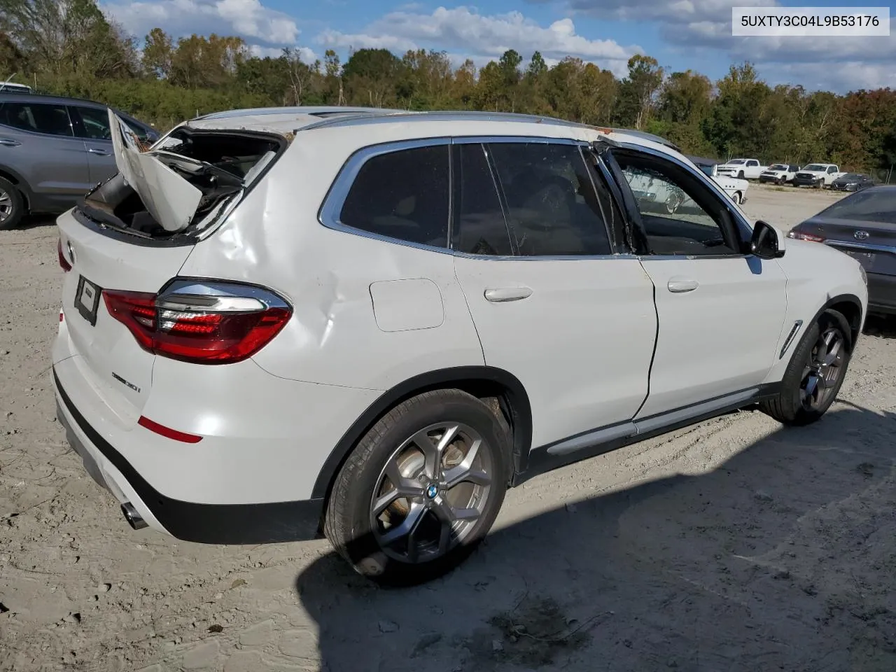 2020 BMW X3 Sdrive30I VIN: 5UXTY3C04L9B53176 Lot: 77307114