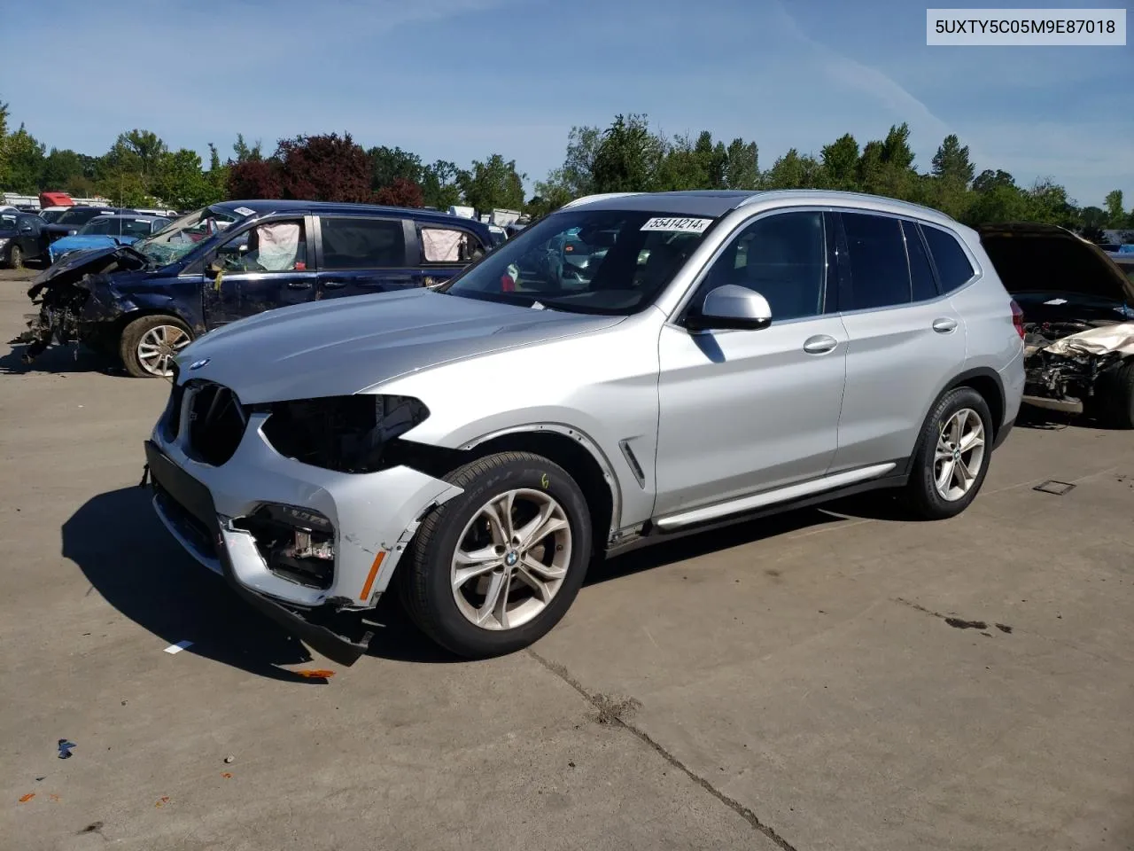 2021 BMW X3 xDrive30I VIN: 5UXTY5C05M9E87018 Lot: 55414214