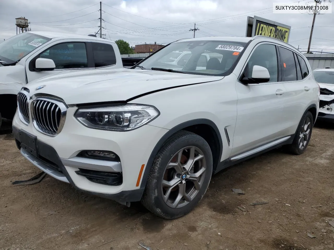 2021 BMW X3 Sdrive30I VIN: 5UXTY3C08M9F11008 Lot: 58029704