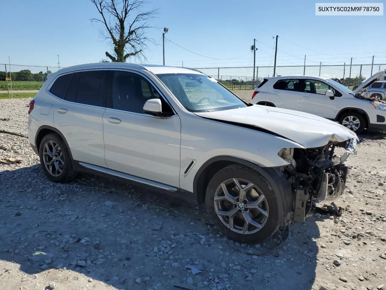 2021 BMW X3 xDrive30I VIN: 5UXTY5C02M9F78750 Lot: 59920914