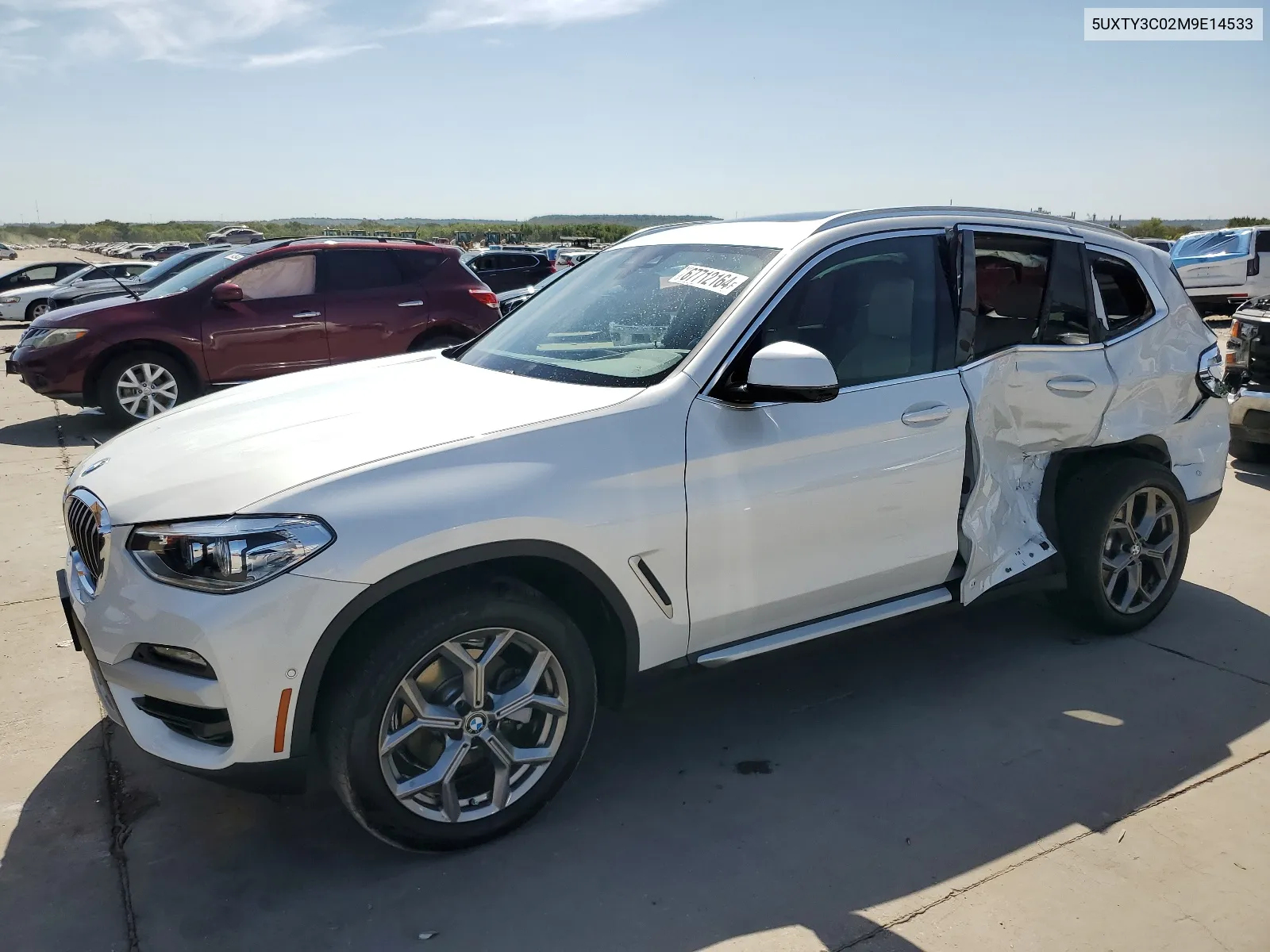 2021 BMW X3 Sdrive30I VIN: 5UXTY3C02M9E14533 Lot: 67712164