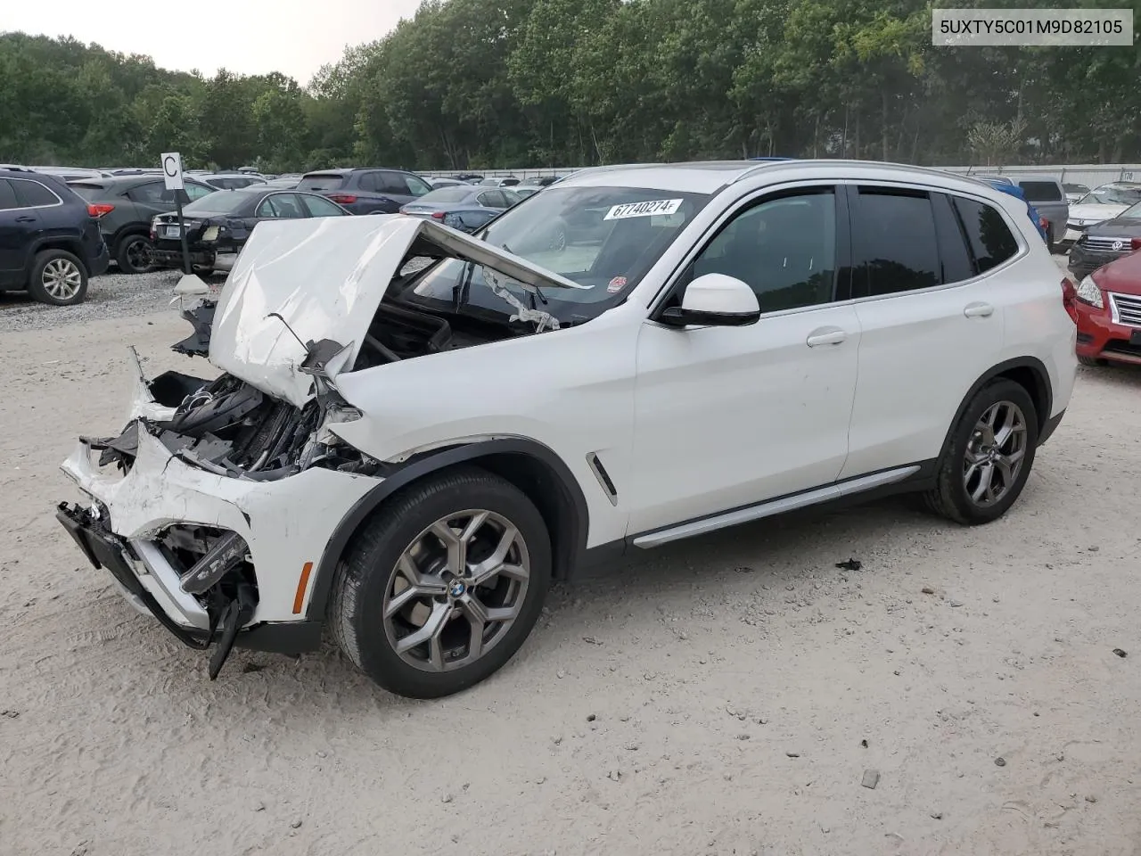 2021 BMW X3 xDrive30I VIN: 5UXTY5C01M9D82105 Lot: 67740274